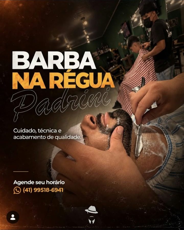 Barba feita na navalha com toalha quente